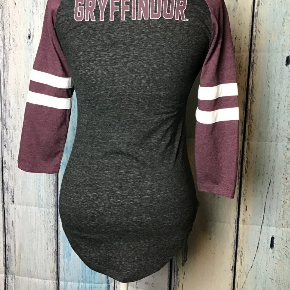 Harry Potter Ragland Gryffindor Front Tie Top (B) - Picture 6 of 8